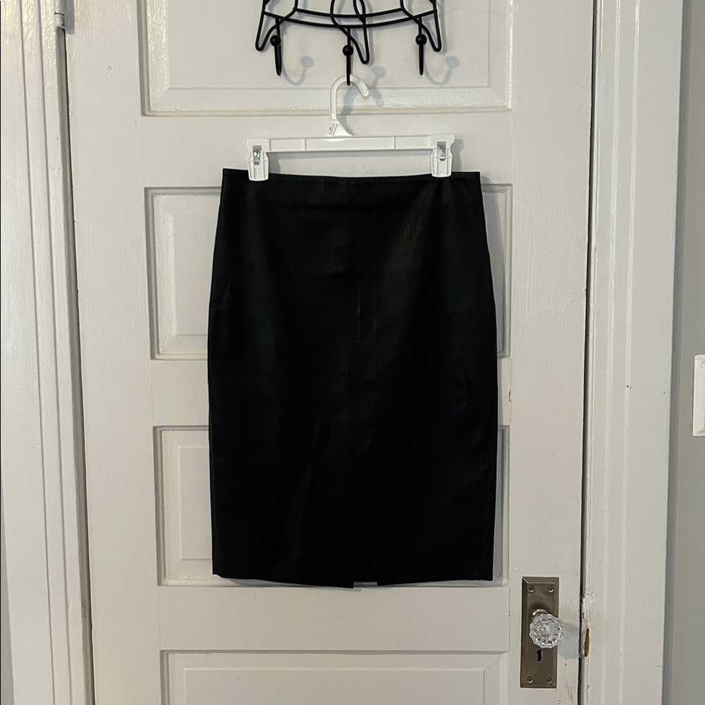 Theory Classic Leather Black Skirt